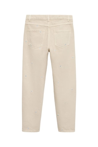 Jean détails brodés - Sable