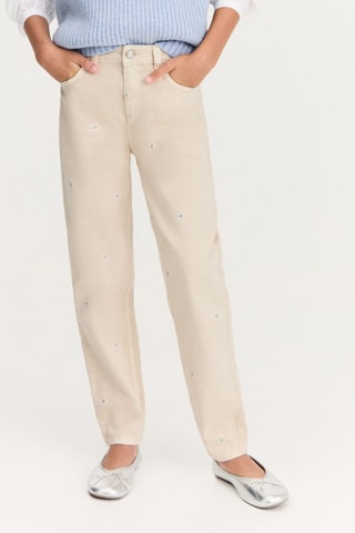 Jean détails brodés - Sable