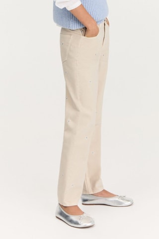 Jean détails brodés - Sable