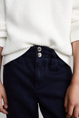 Jean paperbag - Bleu marine