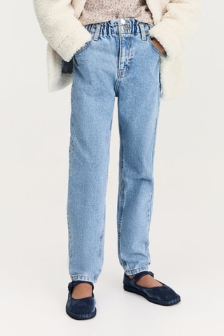 Jean paperbag - Bleu