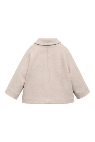 Manteau court drap de laine - Écru