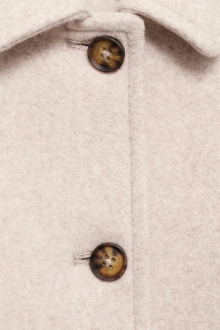 Manteau court drap de laine - Écru