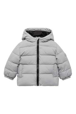 Anorak matelassé capuche - Gris clair