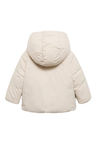 Anorak matelassée imitation mouton retourné - Gris