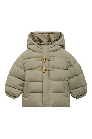 Anorak matelassée imitation mouton retourné - Vert