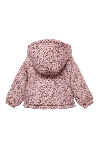 Anorak matelassé à fleurs - Rose
