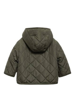 Anorak matelassée imitation mouton retourné - Kaki