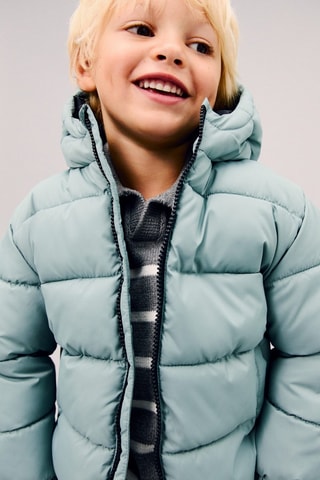 Anorak matelassé capuche - Vert menthe