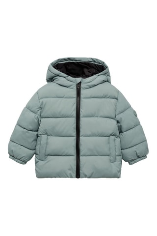 Anorak matelassé capuche - Vert menthe