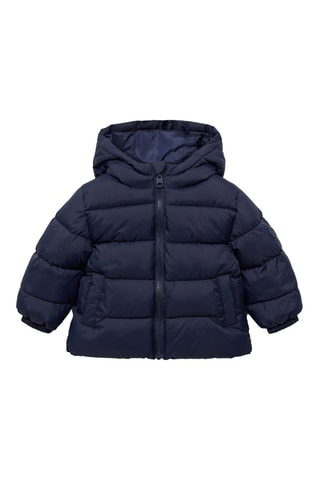 Anorak matelassé capuche - Bleu marine