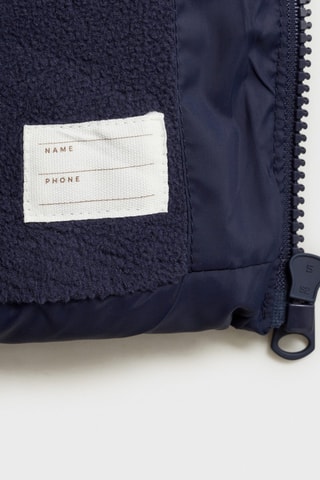 Anorak matelassé capuche - Bleu marine