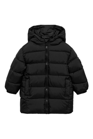 Anorak long matelassé - Noir