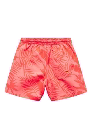 Maillot de bain imprimé feuilles - Corail