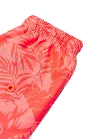 Maillot de bain imprimé feuilles - Corail
