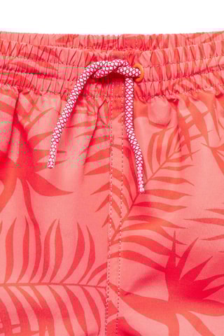 Maillot de bain imprimé feuilles - Corail