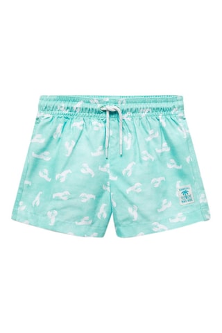 Maillot de bain imprimé langouste - Turquoise