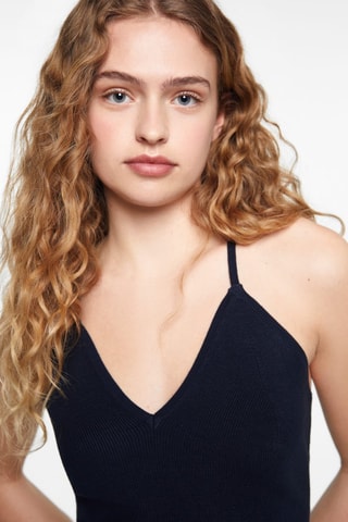 Top ouverture au dos - Bleu marine