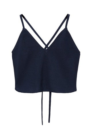 Top ouverture au dos - Bleu marine