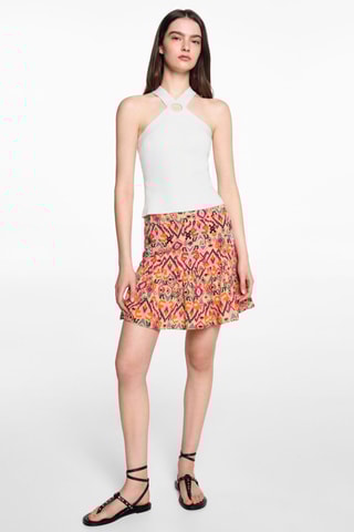 Top maille croisé - Blanc cassé