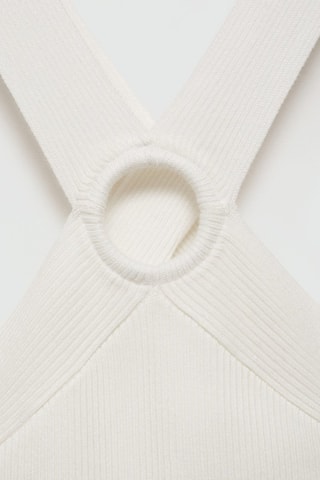 Top maille croisé - Blanc cassé