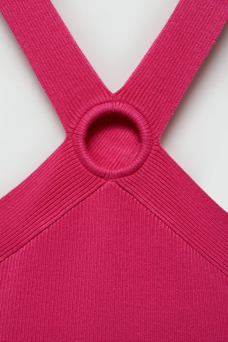 Top maille croisé - Fuchsia