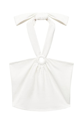 Top à emmanchures américaines - Blanc cassé