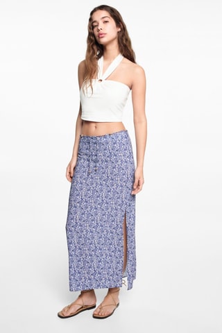 Top à emmanchures américaines - Blanc cassé