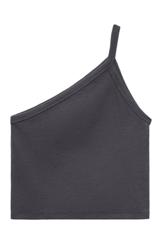 Crop top asymétrique - Anthracite