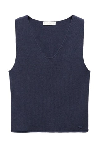 Top maille bretelles - Bleu marine