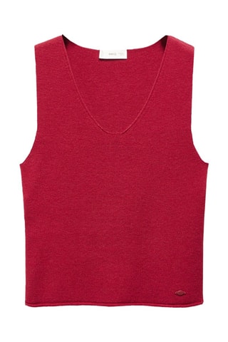 Top maille bretelles - Grenat