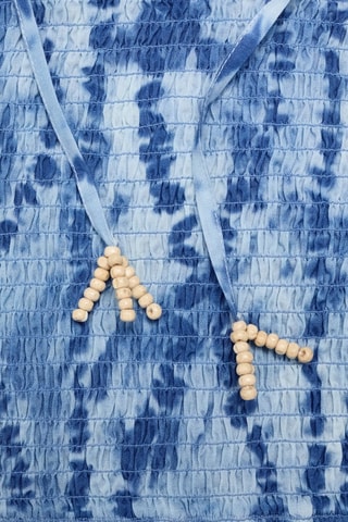 Top crop imprimé - Bleu clair