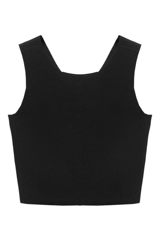 Top maille noeud - Bleu nuit