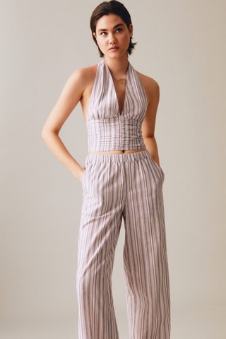 Top emmanchures américaines dos nu - Blanc cassé