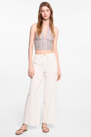 Top emmanchures américaines dos nu - Blanc cassé