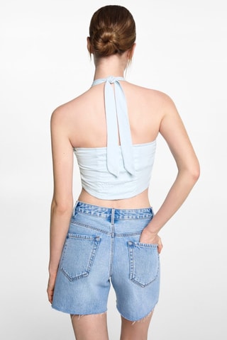 Top à emmanchures américaines - Bleu clair