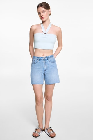 Top à emmanchures américaines - Bleu clair