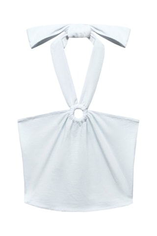 Top à emmanchures américaines - Bleu clair