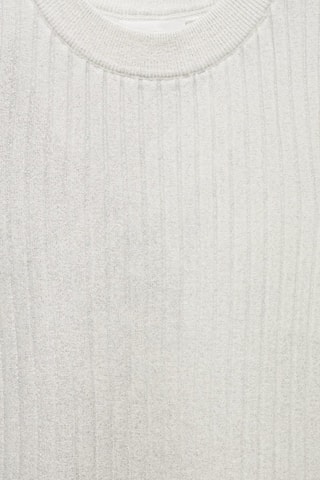 Top maille côtelée - Argenté