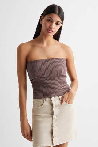 Top bustier - Marron