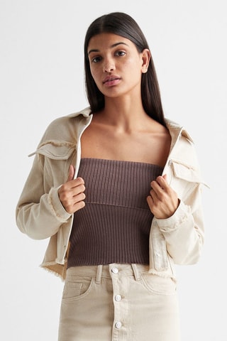 Top bustier - Marron