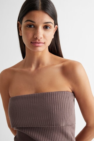 Top bustier - Marron