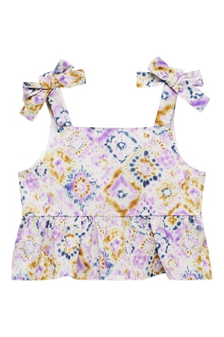 Top imprimé noeuds - Mauve