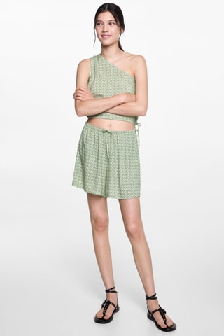 Top asymétrique imprimé - Vert