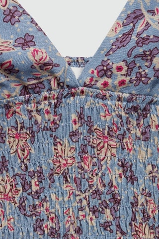 Top imprimé floral - Bleu ciel
