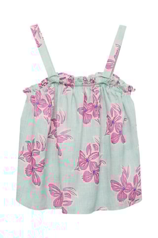 Top imprimé floral - Turquoise