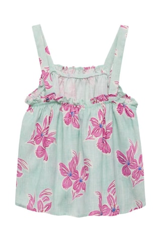 Top imprimé floral - Turquoise