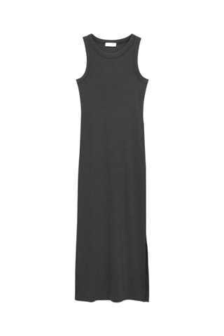 Robe longue fendue - Anthracite
