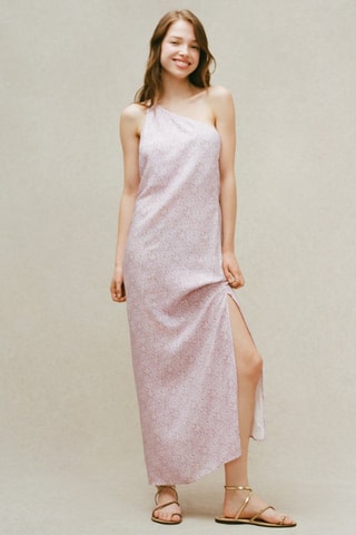 Robe asymétrique imprimée - Lilas