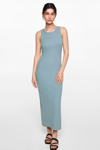 Robe midi ajustée - Vert pastel